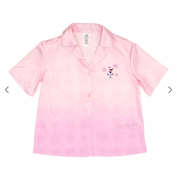 Disney Parks LIKE NEW Frozen Pink Snowflake Olaf Comfy Pajama Set 2XL - Picture 4 of 14